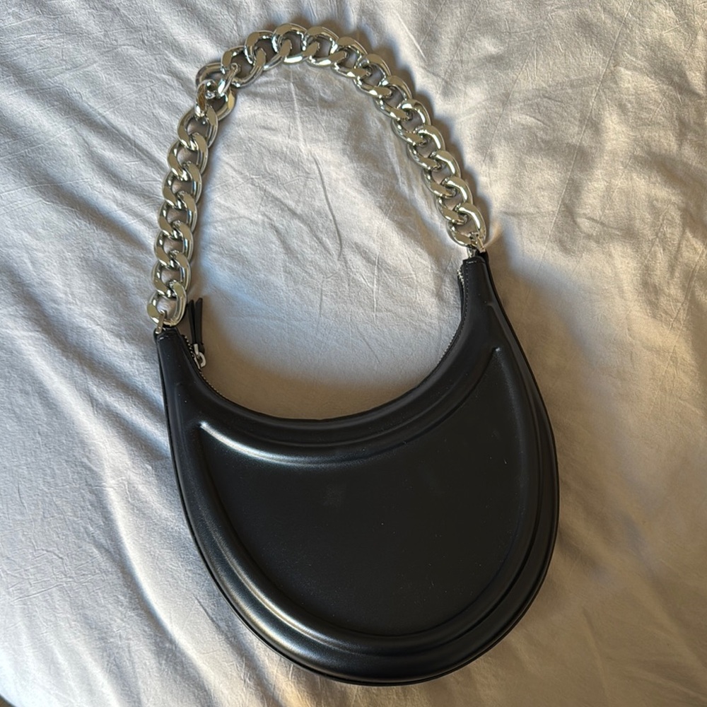 Black Chain Handle Women's Bag